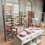 Vajilla Shabby 15 piezas en caja de madera